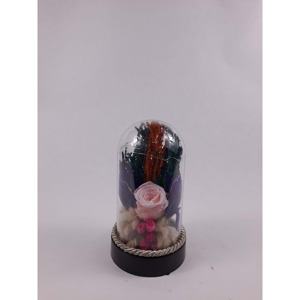 TERS FANUS MİKA COVER SOLMAYAN GÜL 000100 - bebe pembe - STD