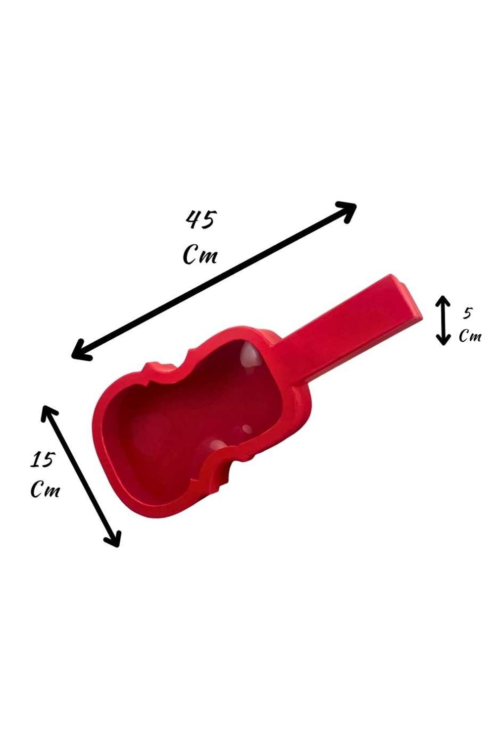 Gitar Şeklinde Şeffaf Pencereli Çiçek ve Çikolata Kutusu KUTU YK-716 - Kutu Modelleri - Gitar - Kırmızı - STANDART