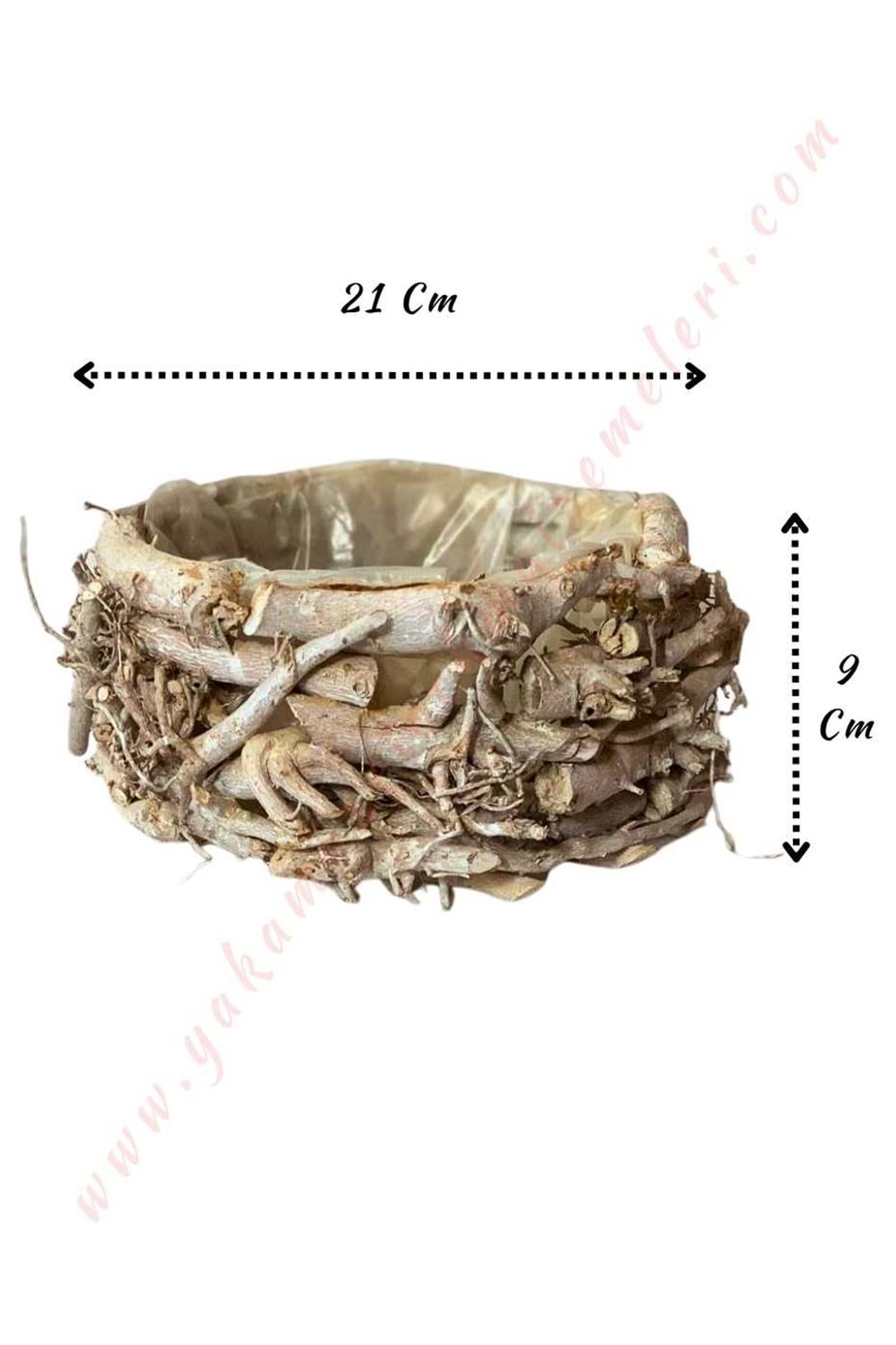 Tekli Kuş Yuvası Sepet 21 Cm Çap 9 Cm Yükseklik YK-174