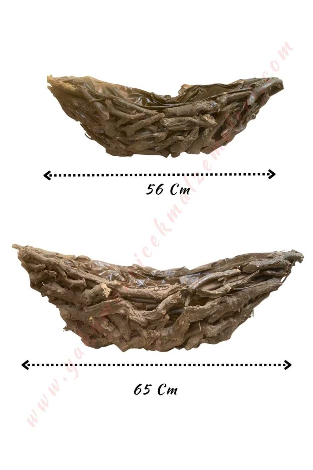 Gondol Sepet - Saksı 2 li Set YK-177 - Kahverengi