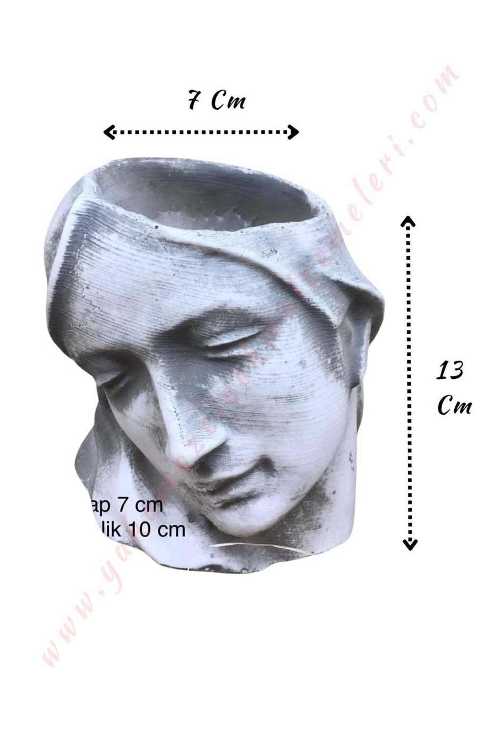 Uyuyan Kız Beton Skulent Kaktüs Saksısı