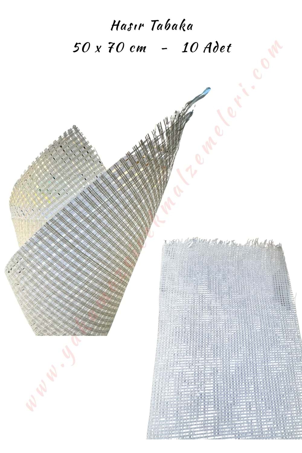Hasır Tabaka - İthal 50x70 Cm - Beyaz