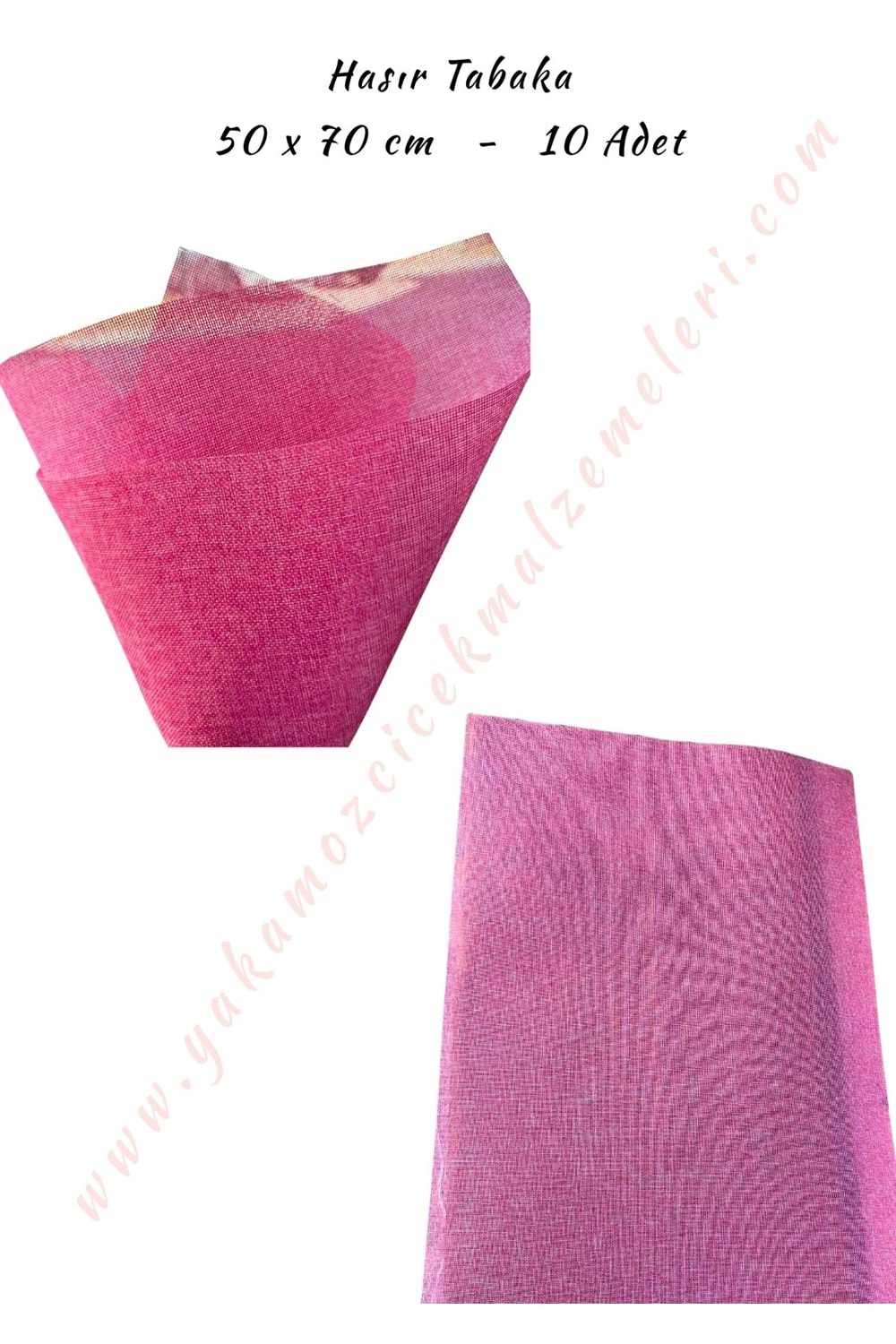 Hasır Tabaka - İthal 50x70 Cm - Pembe