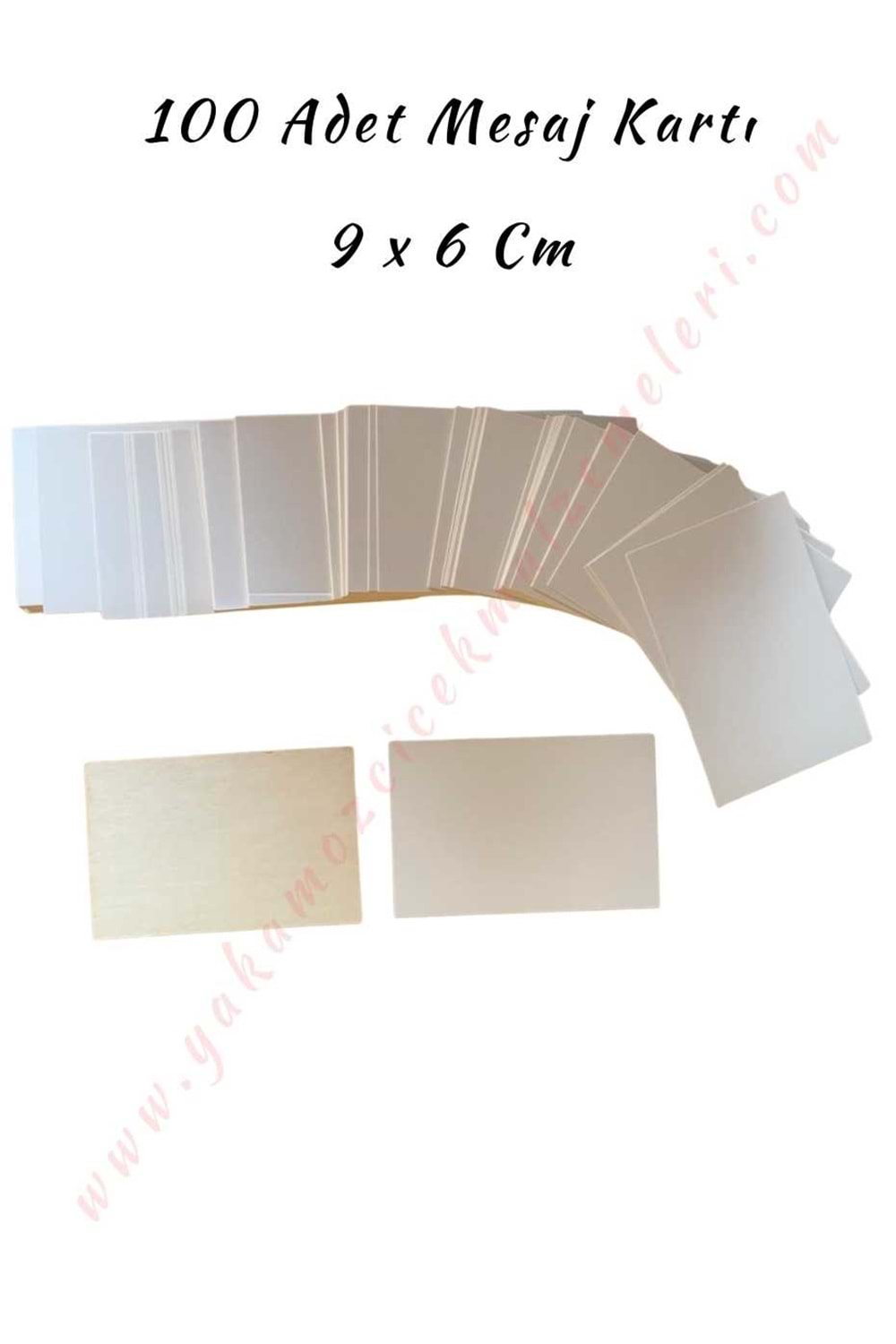 Kartvizit Mesaj Kartı 9*6 Cm 100 Adet - Beyaz