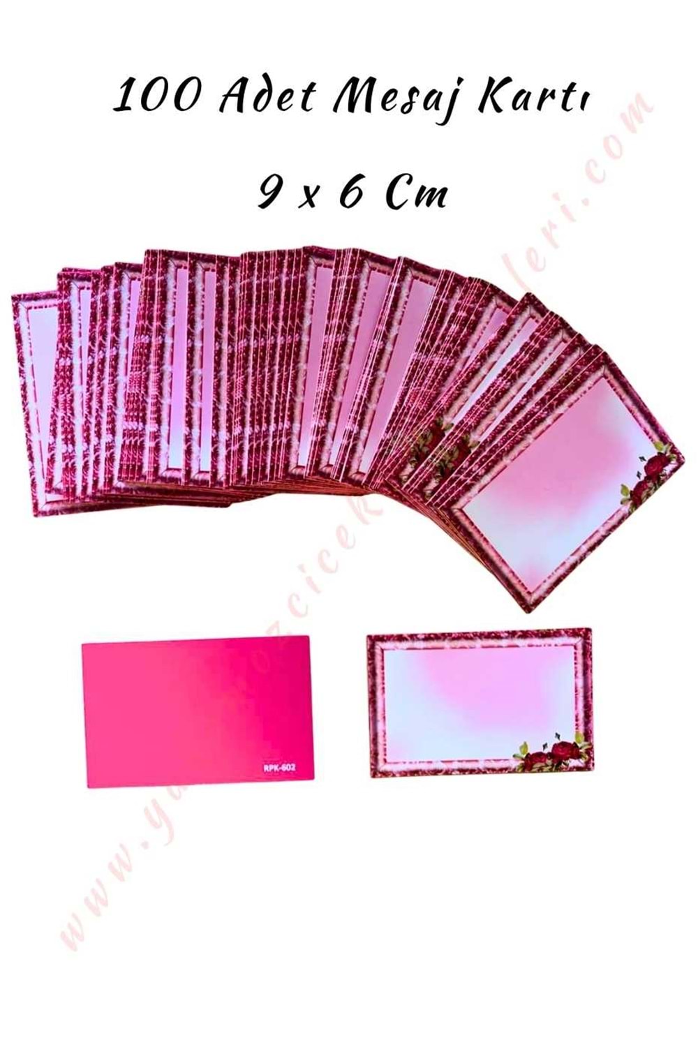 Kartvizit Mesaj Kartı 9*6 Cm 100 Adet - Pembe