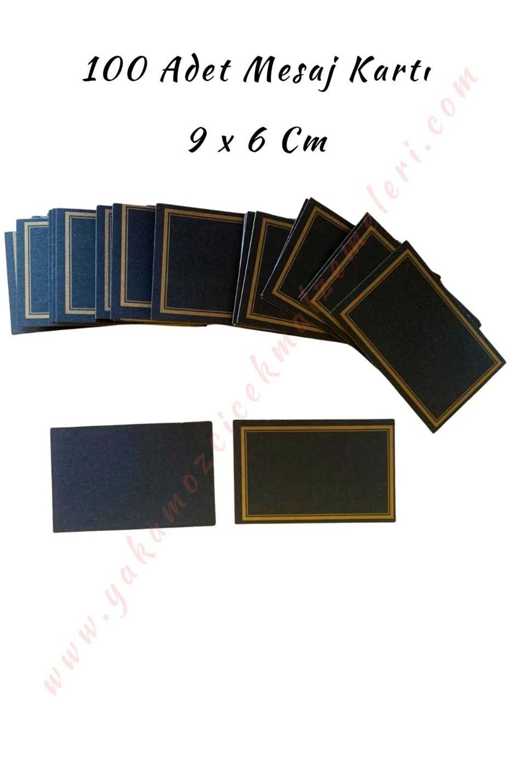Kartvizit Mesaj Kartı 9*6 Cm 100 Adet - Siyah