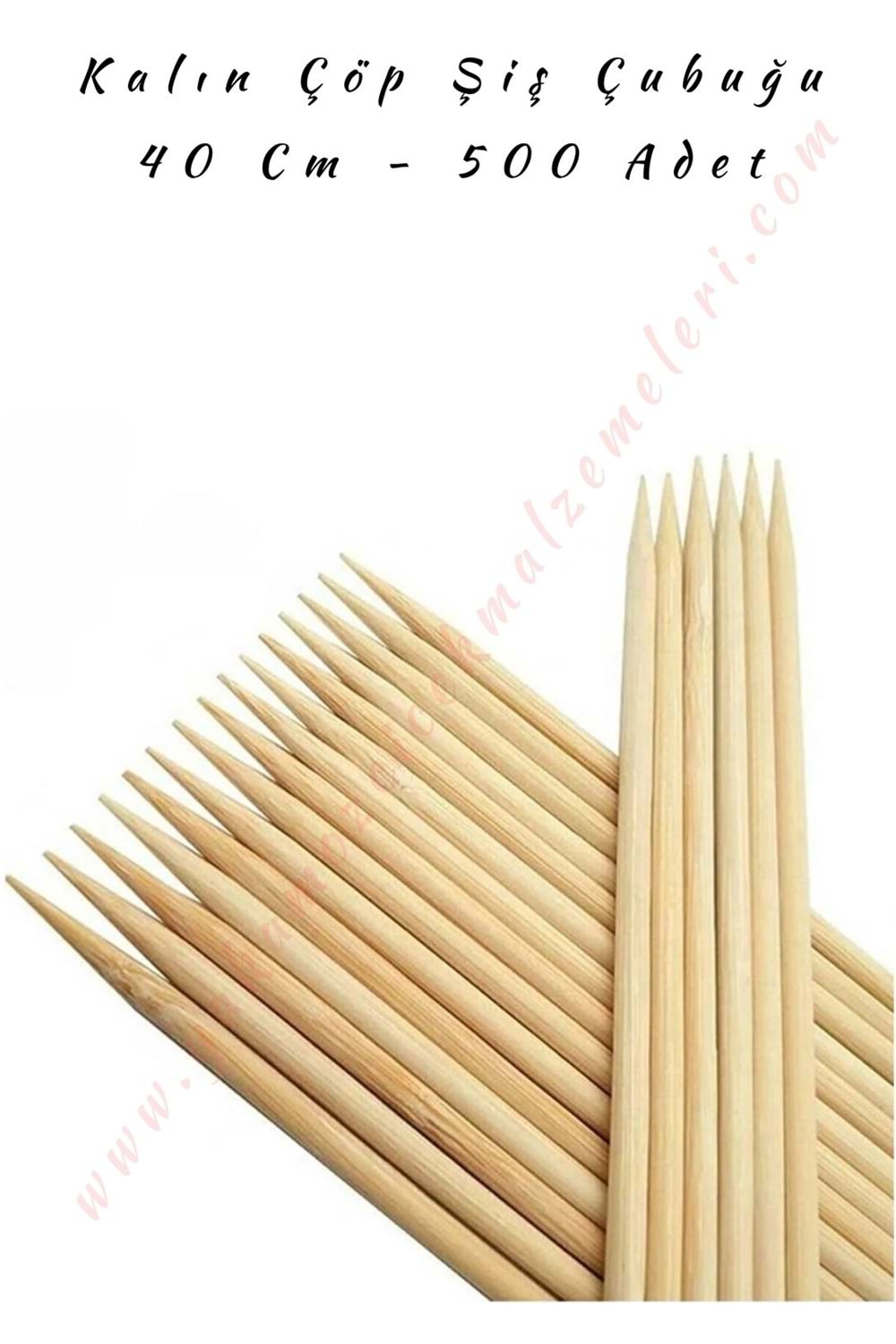 Çöp Şiş Çubuğu 40 Cm Kalın - 500 Adet