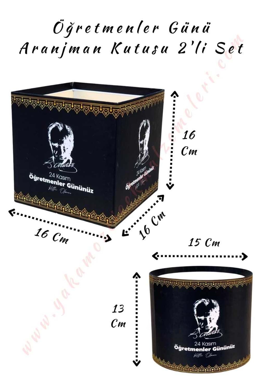 Öğretmenler Günü Aranjman Kutusu 2 li Set Küp