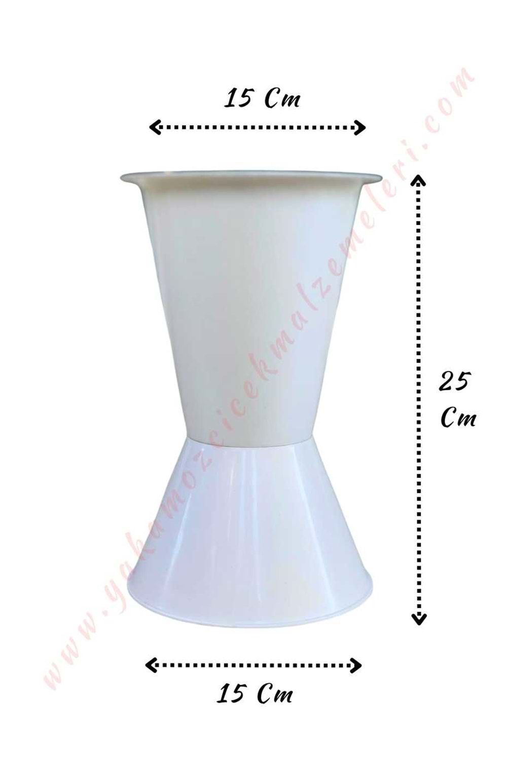 Plastik Çiçek Kovası Mini Boy Çap 15 Cm Yükseklik 25 Cm YK-54