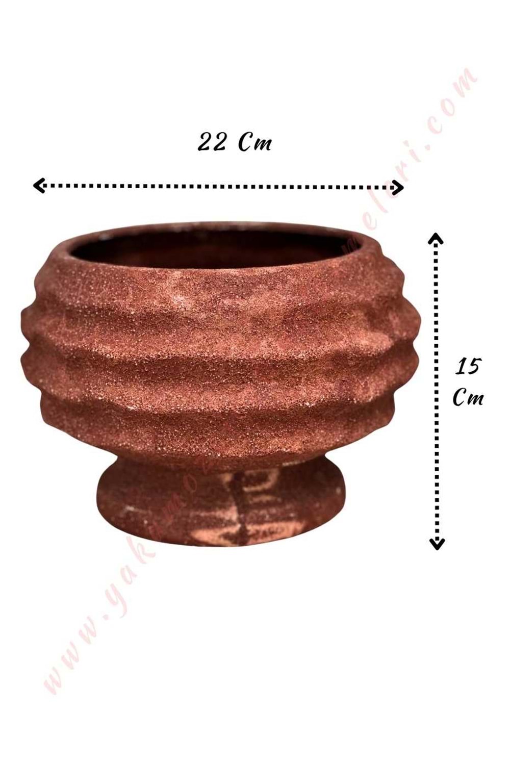 Seramik Saksı Uyar 15*22 Cm M-8 - Kahverengi
