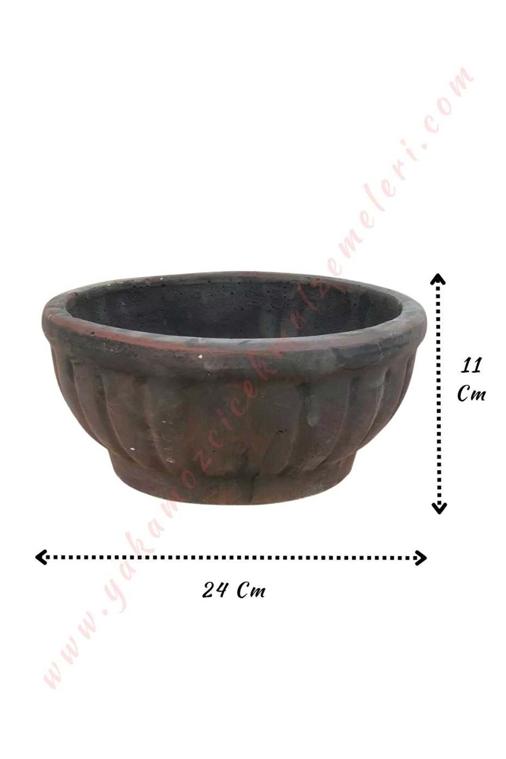 Beton Çanak Çap 24 Cm Yükseklik 11 Cm 00098