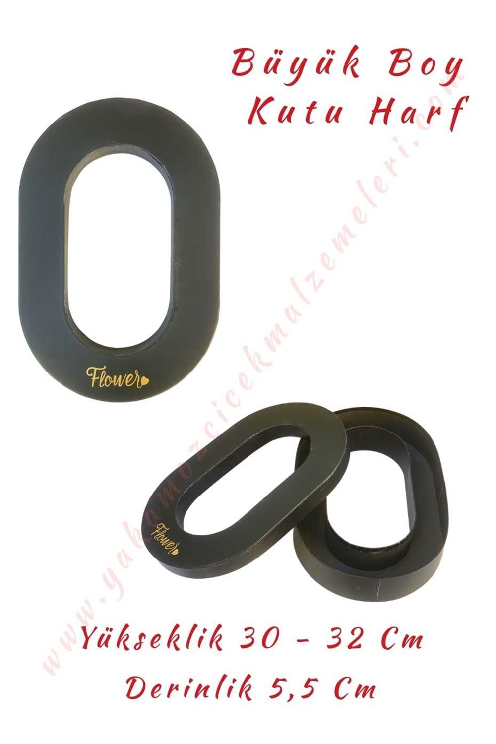 O Kutu Harf Büyük Boy Çiçek Çikolata Aranjman Kutusu - O Harfi