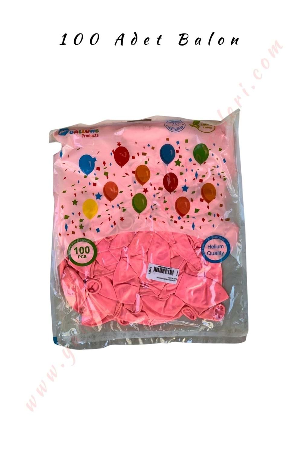 Balon Düz Renk 100 Adet - Pembe