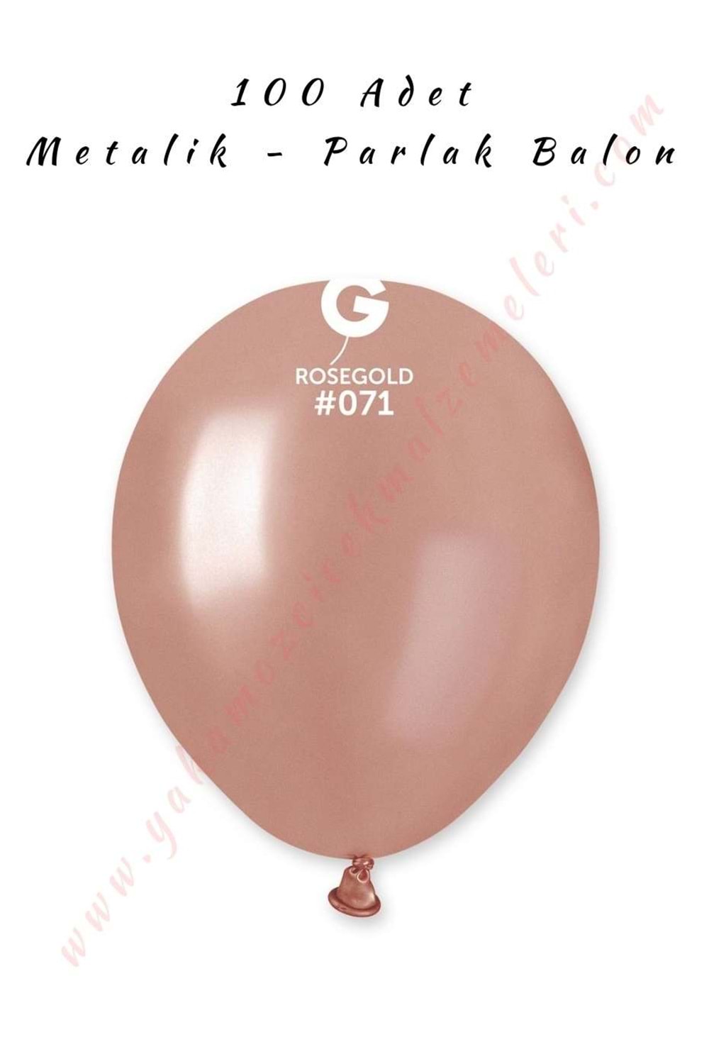 Gemar Balon Metalik - Parlak 100 Adet - Somon