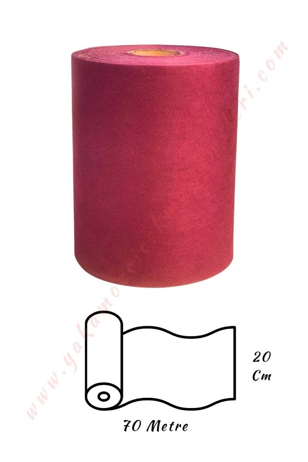 Araba Elyafı En 20 Cm Boy 70 Metre - Bordo