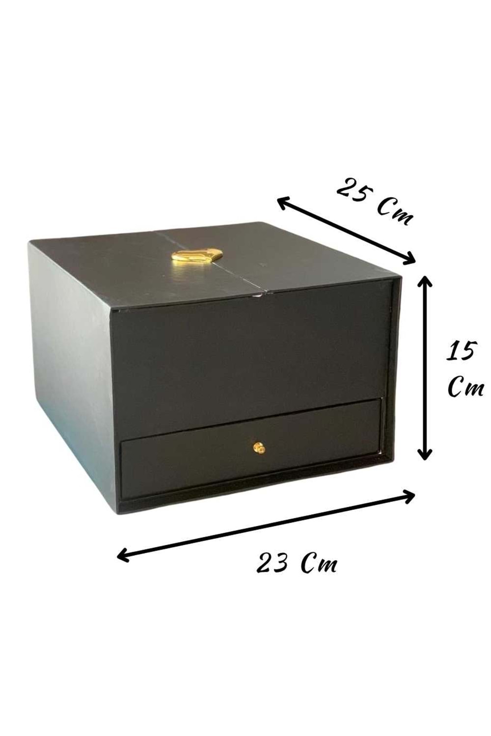 Asansörlü Çekmeceli Çiçek Çikolata Hediye Kutusu KUTU YK-59 - Kutu Modelleri - Vitrin Kutu - Siyah - STANDART