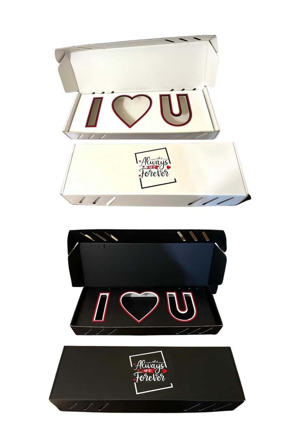 I Love You Dikdörtgen Kutu KUTU - LOVE DEMONTE - Kutu Modelleri - Vitrin Kutu - Siyah - STANDART