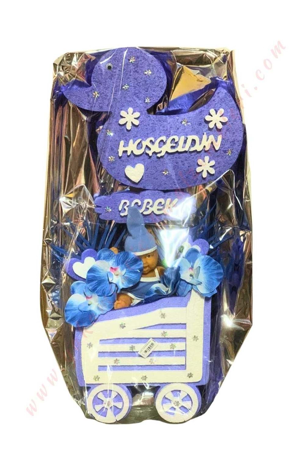 Hoşgeldin Bebek Strafor Tanzim Büyük 70 Cm - Mavi