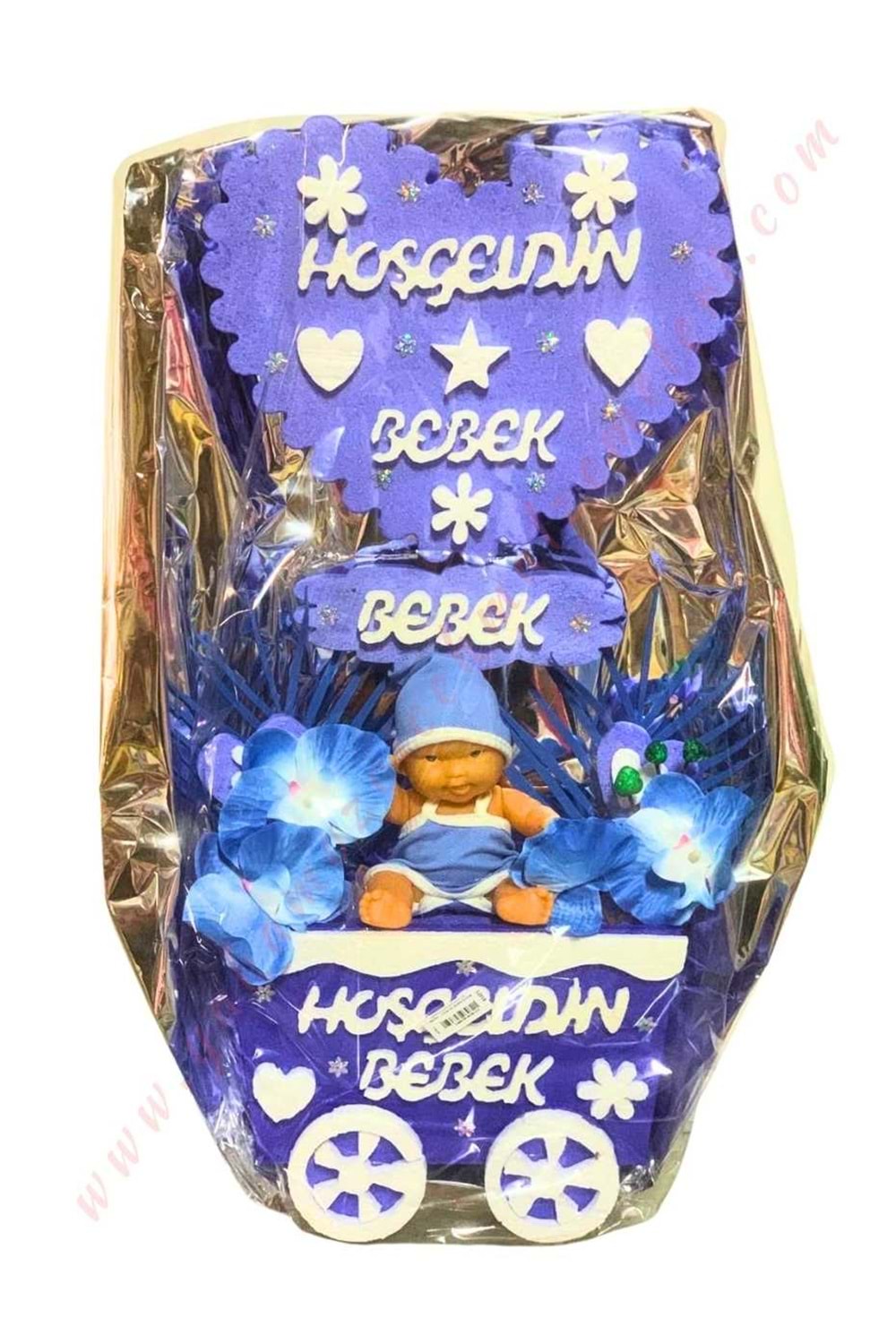 Hoşgeldin Bebek Strafor Tanzim Büyük 70 Cm - Mavi