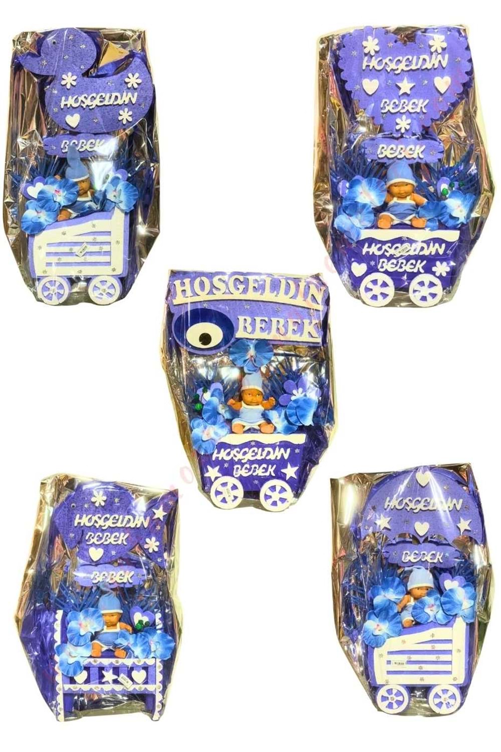 Hoşgeldin Bebek Strafor Tanzim Büyük 70 Cm - Mavi