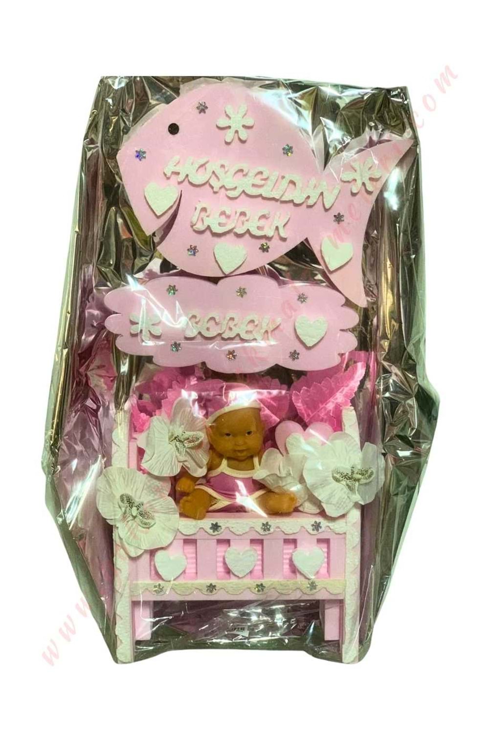 Hoşgeldin Bebek Strafor Tanzim Büyük 70 Cm - Pembe