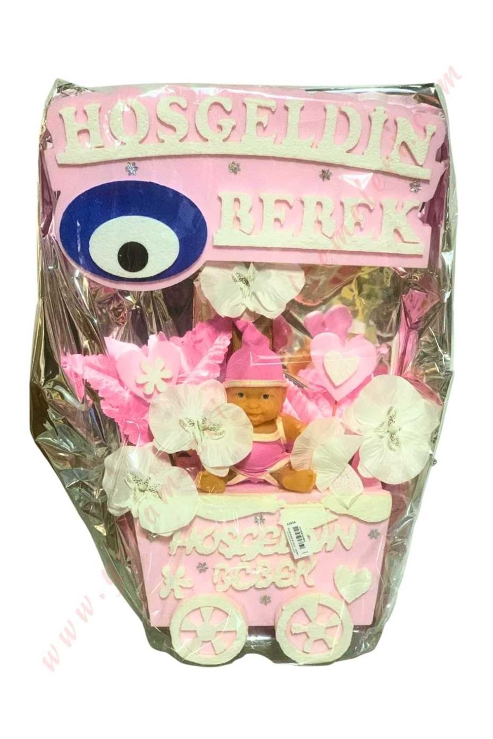 Hoşgeldin Bebek Strafor Tanzim Büyük 70 Cm - Pembe