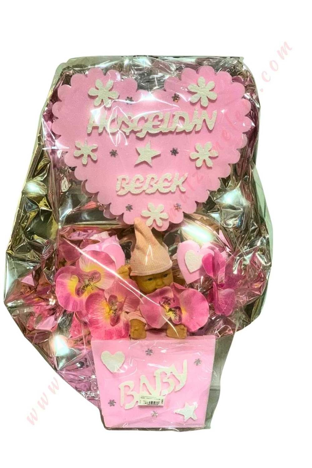 Hoşgeldin Bebek Strafor Tanzim Küçük 60 Cm - Pembe