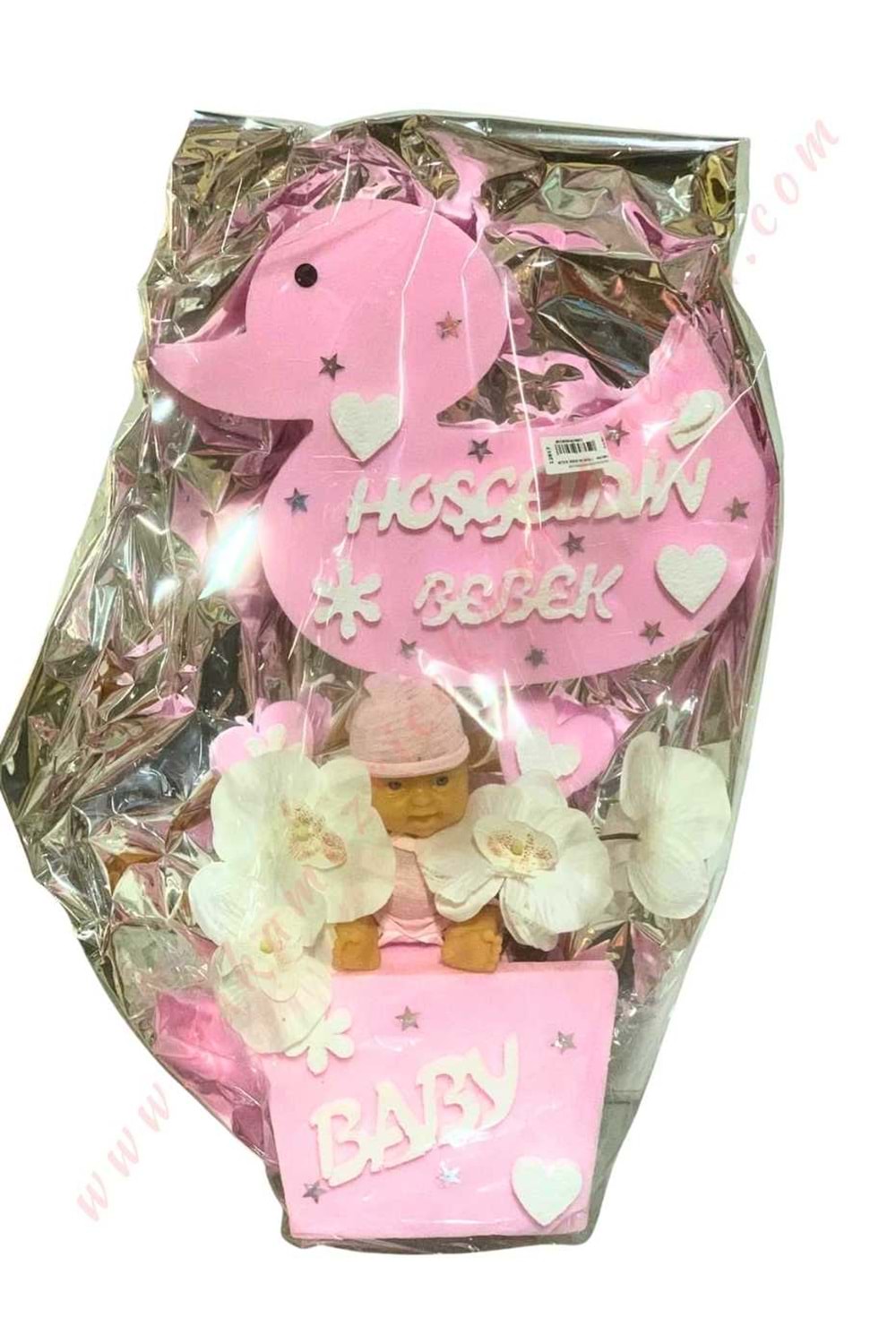 Hoşgeldin Bebek Strafor Tanzim Küçük 60 Cm - Pembe