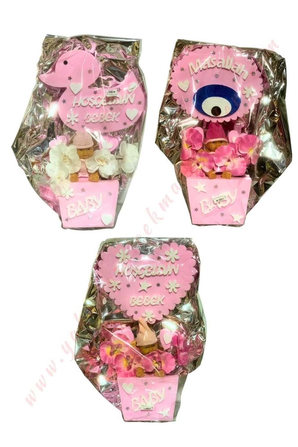 Hoşgeldin Bebek Strafor Tanzim Küçük 60 Cm - Pembe