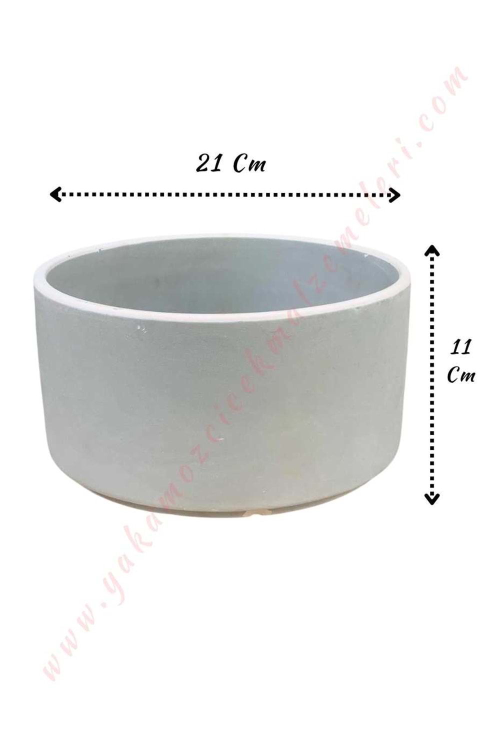 Seramik Saksı Çap 21 Cm Yükseklik 11 Cm