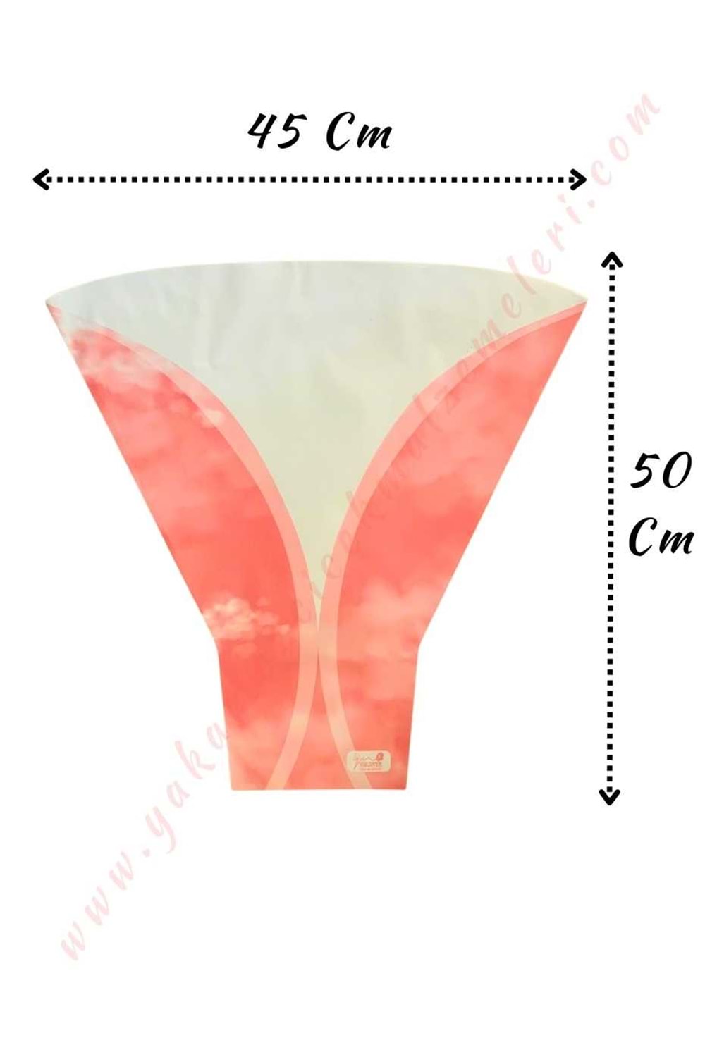 Çiçek - Buket Paketleme Poşeti Buket Desenli 100 Adet 45*50 Cm YK-176 - Açık Pembe