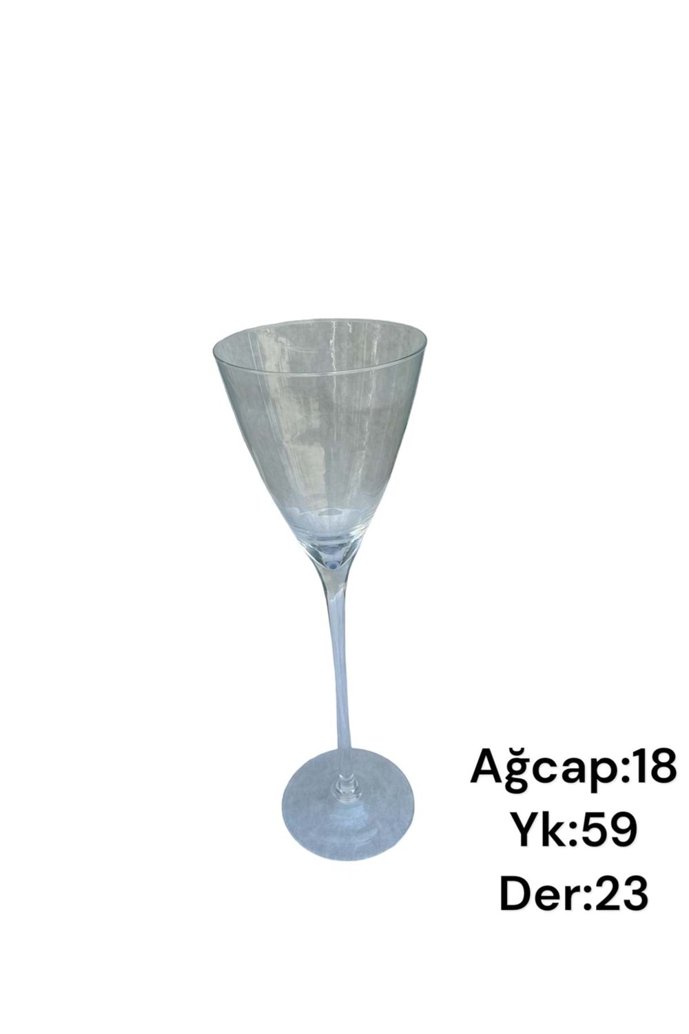 Cam Kadeh Jumbo Boy 18*59 Cm Derinlik 23 Cm 011