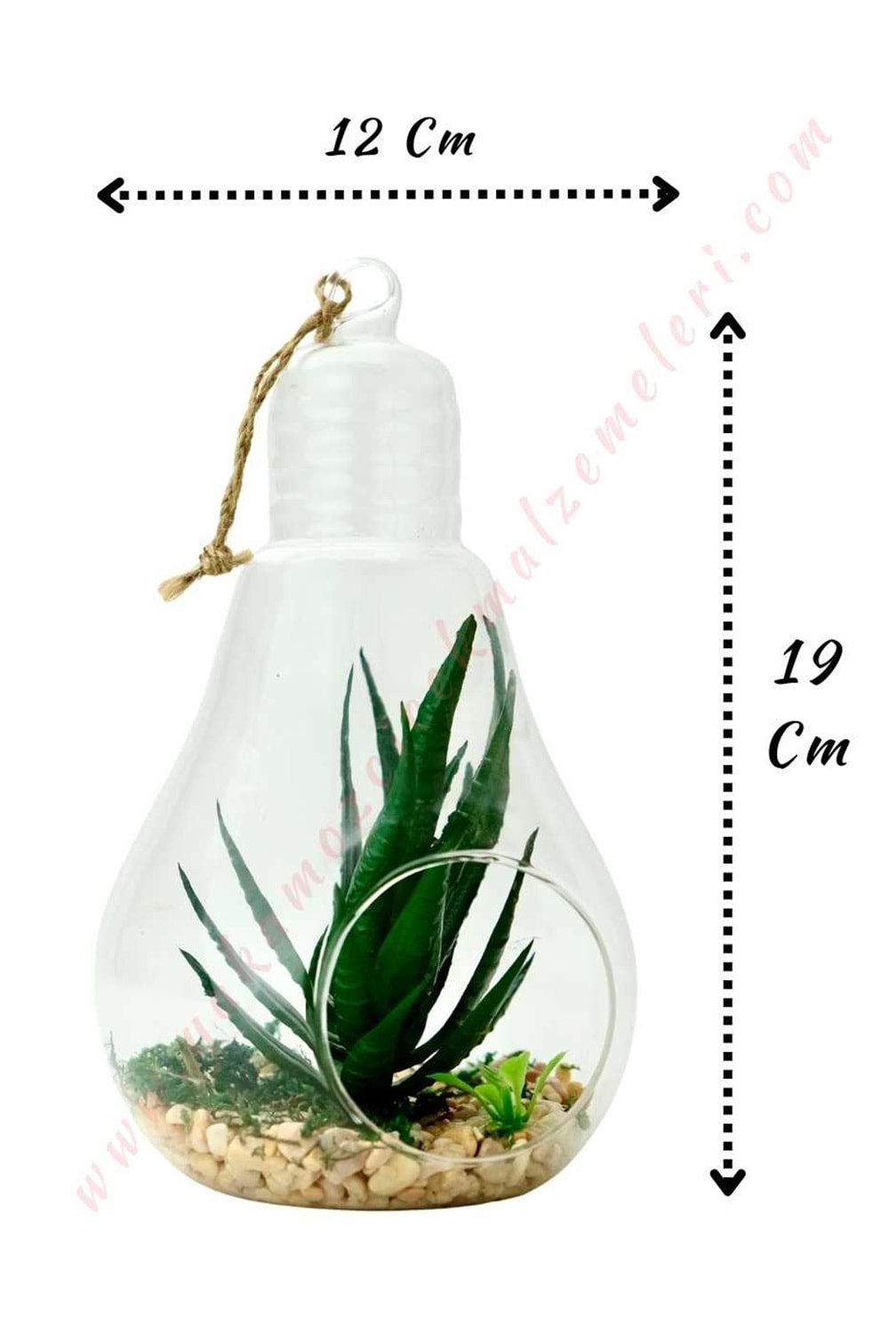 Dekoratif Asılabilir İpli Teraryum Büyük Ampul 12*12*19 Cm YK-296