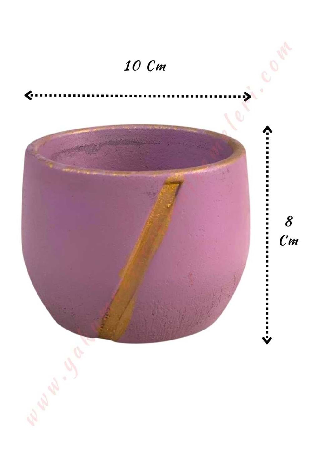 Beton Skulent - Kaktüs Saksısı 8*10 Cm - Somon