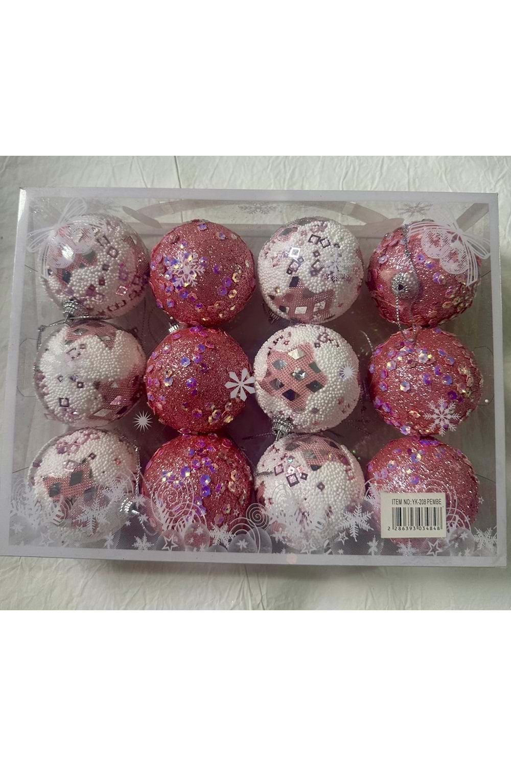 DEKOR YILBAŞI TOPLARI - bebe pembe