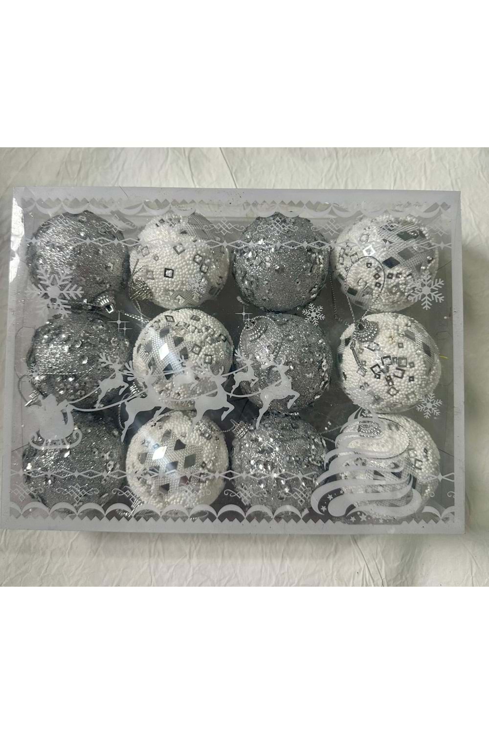 DEKOR YILBAŞI TOPLARI - gümüş