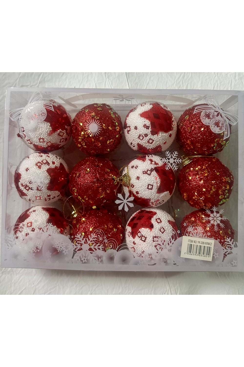 DEKOR YILBAŞI TOPLARI - kırmız