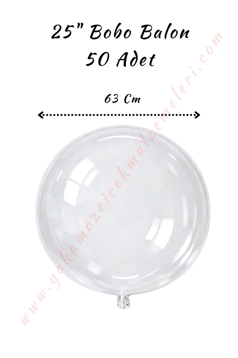 Bobo Balon - 25 İnch - 50 Adet