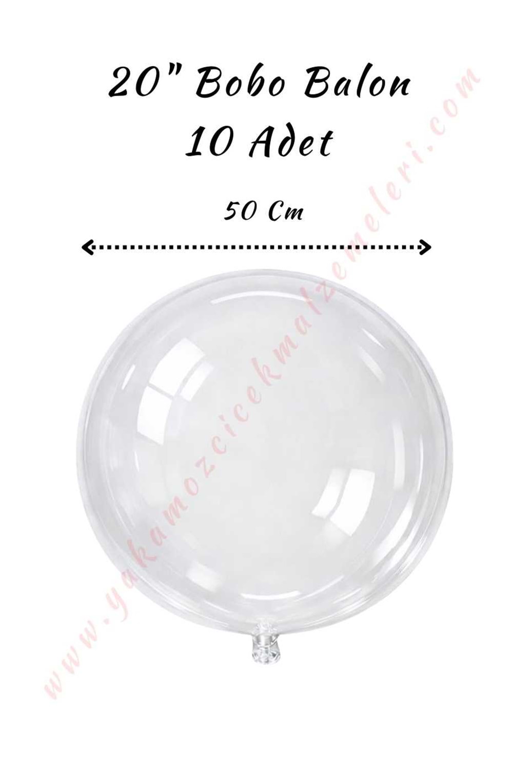 10 Adet Bobo Balon 20 İnç