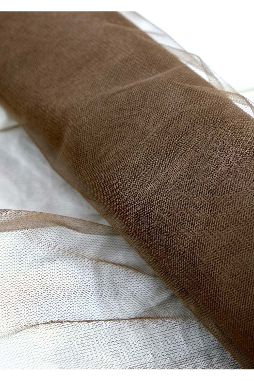 Gold Tül Renkli - Tül Modelleri - Gold - Kahverengi - 70 CM X 27 METRE