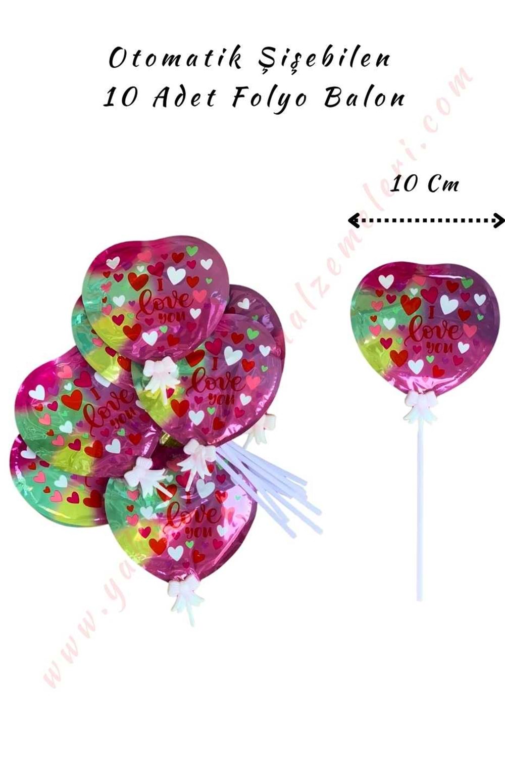 Kendi Kendine Şişen Folyo Balon 10 Adet YK-338 - Çok Renkli