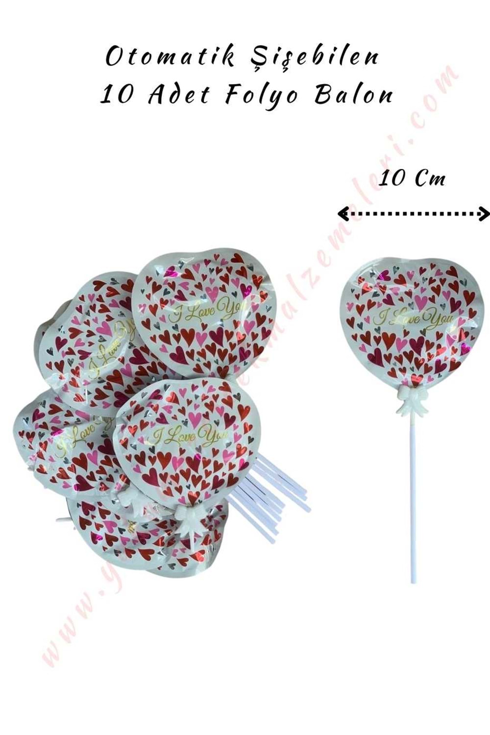 Kendi Kendine Şişen Folyo Balon 10 Adet YK-338 - Krem