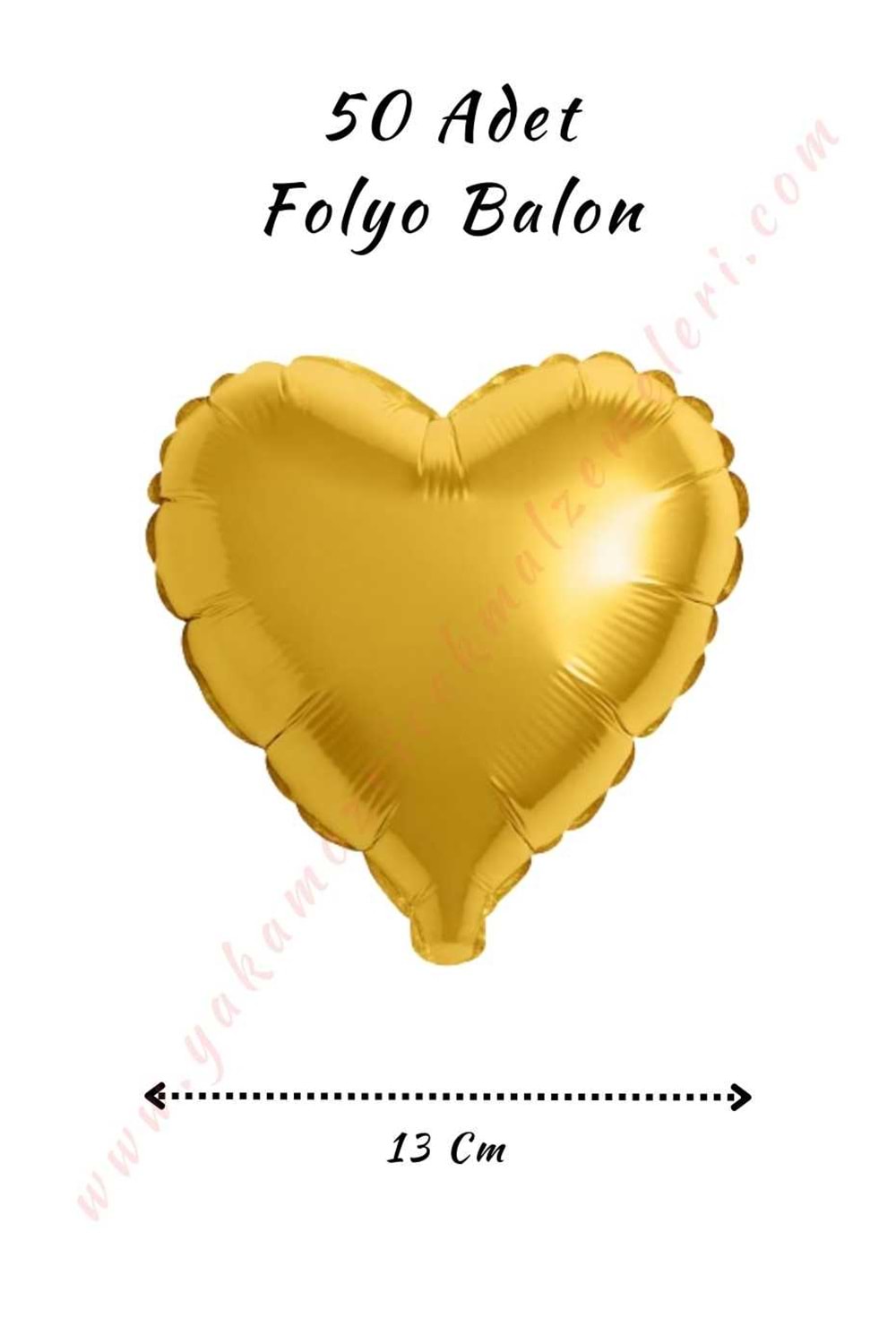 FOLYO BALON 50 ADET ALTIN - GOLD DÜZ 13*13 CM YK-339