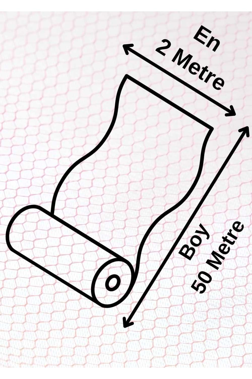 50 Metre Katlı Tül - Açık Mavi - 2 MT X 50 METRE