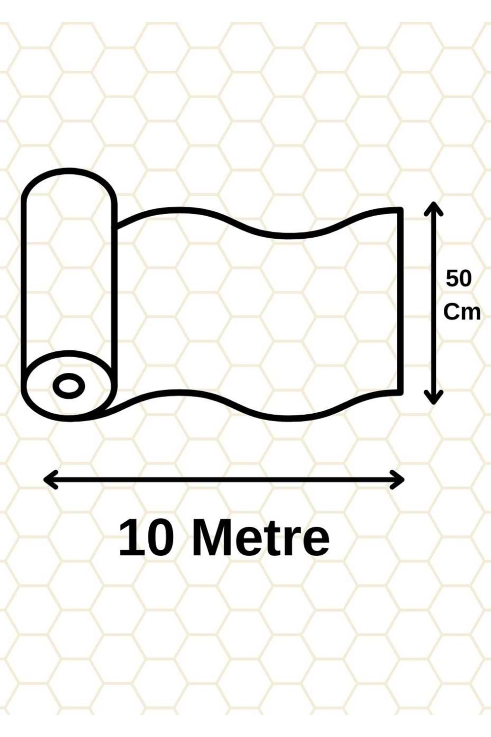 Tergal Renkli Gold Çizgili - Kırmızı - 50 Cm x 10 Metre