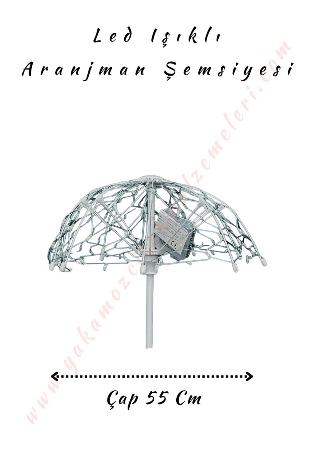 Led Işıklı Aranjman Şemsiyesi Çap 55 cm YK-398