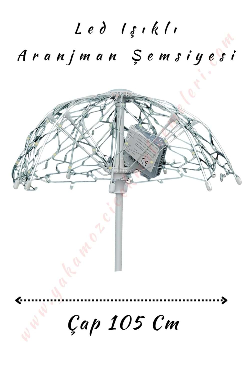 Led Işıklı Aranjman Şemsiyesi Çap 105 cm YK-425