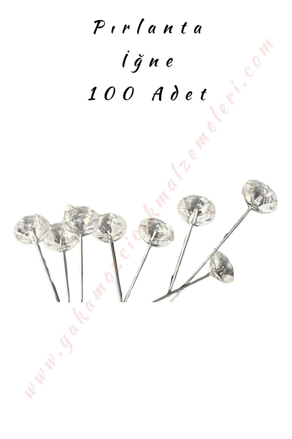 Pırlanta Görünümlü İğne 100 Adet YK-421
