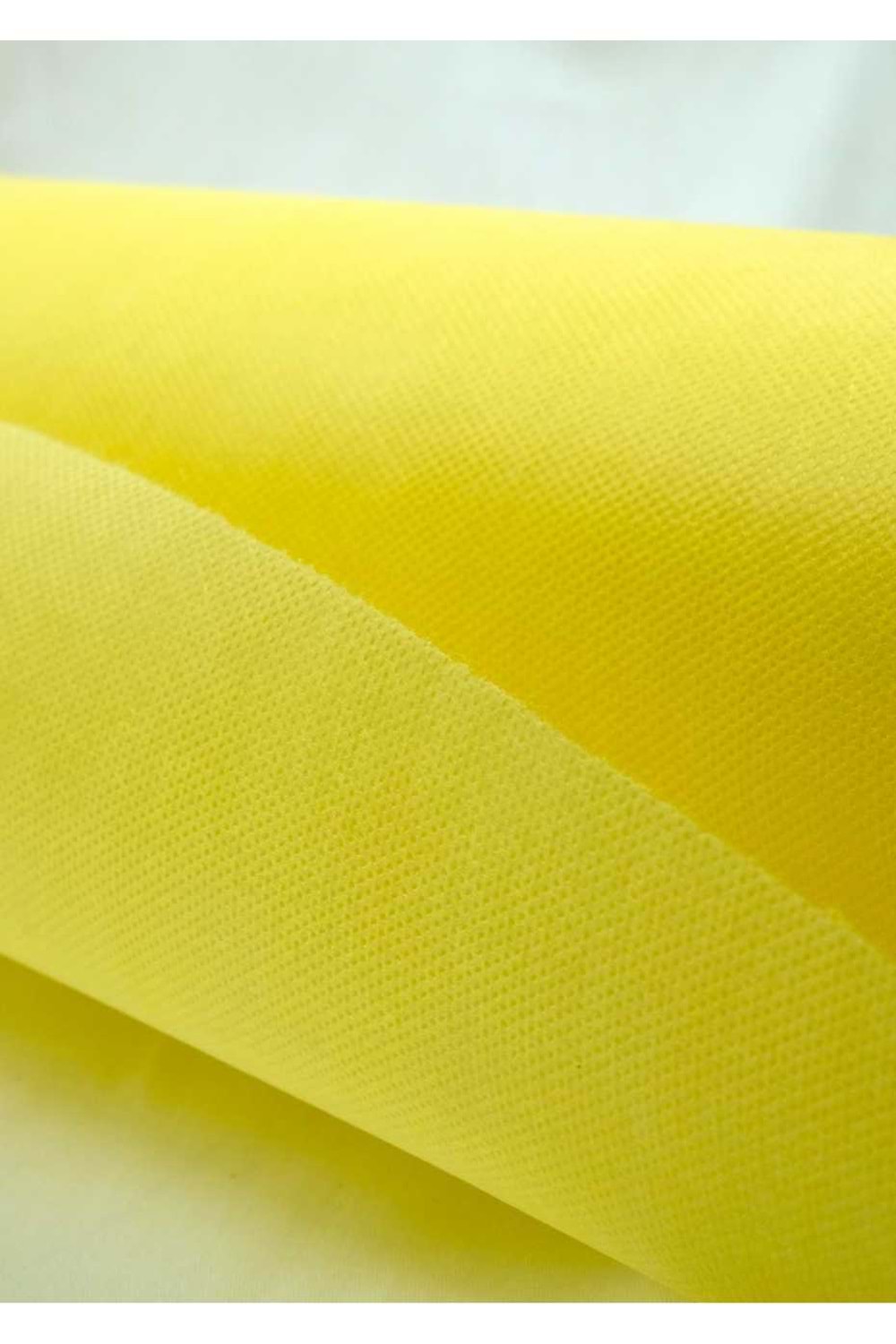 Renkli Tela - Tela Modelleri - Düz Tela - Sarı - 70 CM X 10 METRE