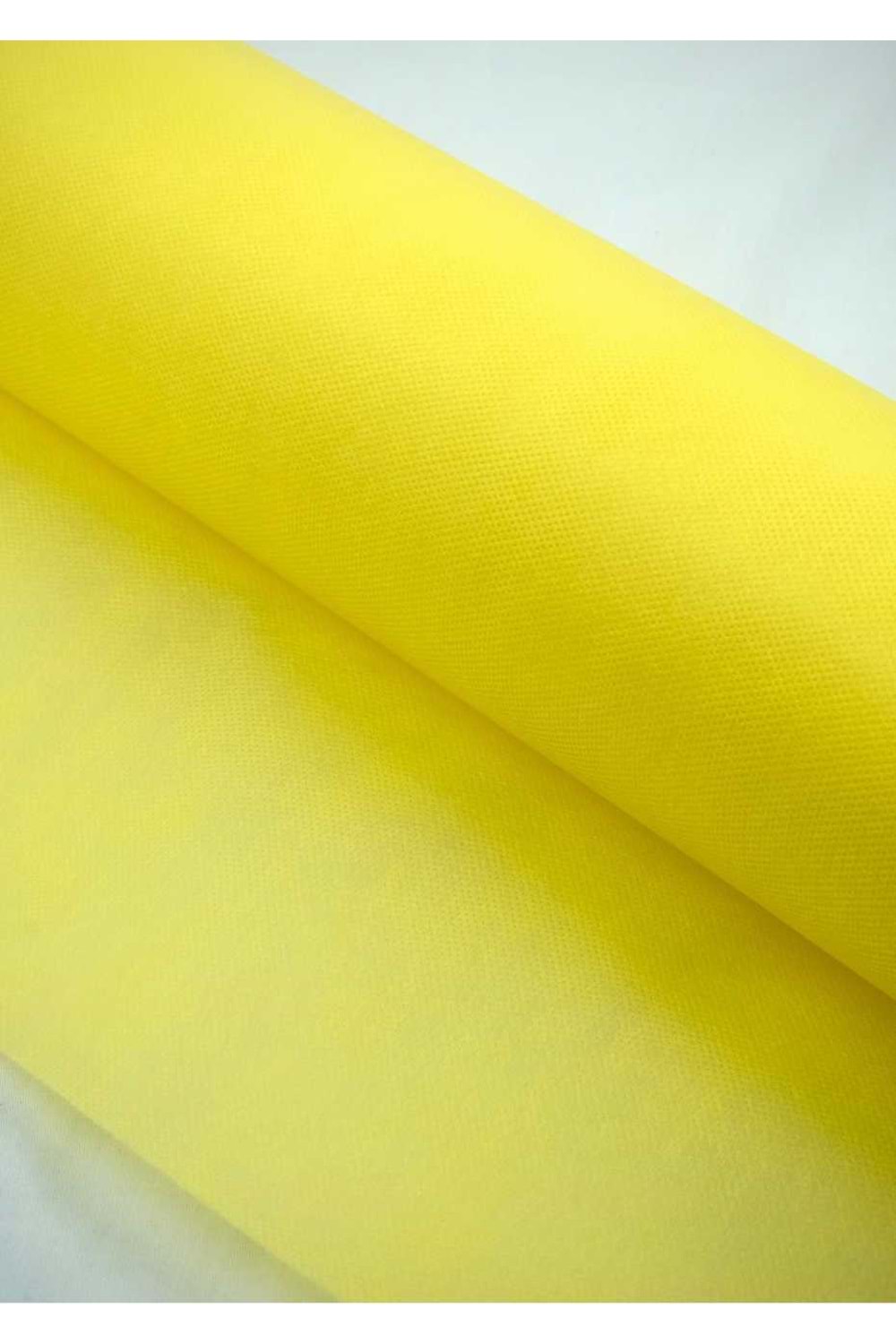 Renkli Tela - Tela Modelleri - Düz Tela - Sarı - 70 CM X 10 METRE